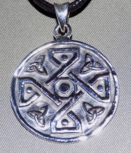 Sterling Silver Circular Celtic Cross Necklace