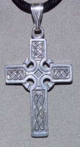 Sterling Silver Celtic Cross with Eternity Knots