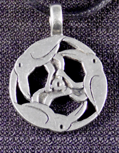 Triple Ravens Celtic Knot Necklace