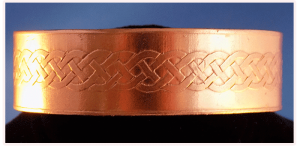 Copper Cuff Bracelet with Celtic Knot Pattern
