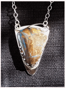 Boulder Opal in Sterling Silver Pendant